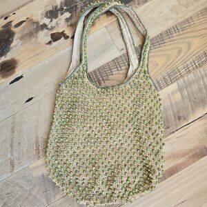American Eagle Green Beaded Handbag